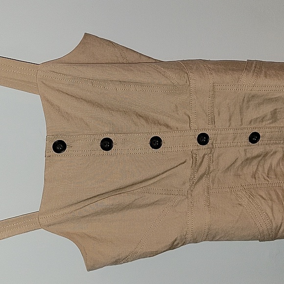 Banana Republic linen blend khaki dress - Picture 3 of 6